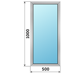 Одностворчатое окно Alumil Supreme S91 500x1000