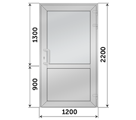 Одностворчатая дверь глухая Alumil Supreme S91 1200x2200